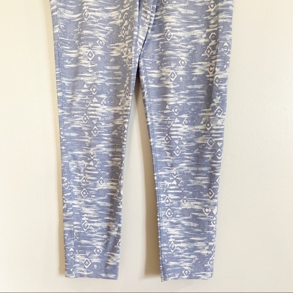 FREE PEOPLE Movement Leggings Diamond Print Blue L - Picture 3 of 9